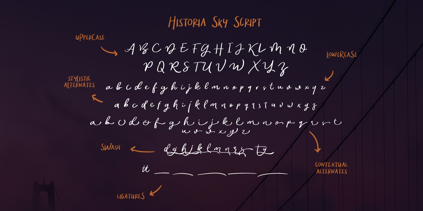 Пример шрифта Historia Sky #3